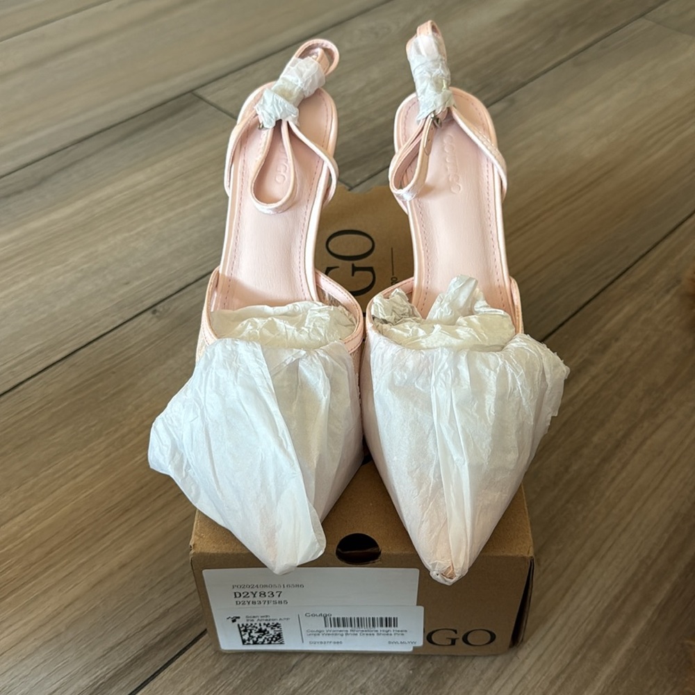 Elegant Pink Lace Women's Shoes Size 8.5 - Picture 7 of 7